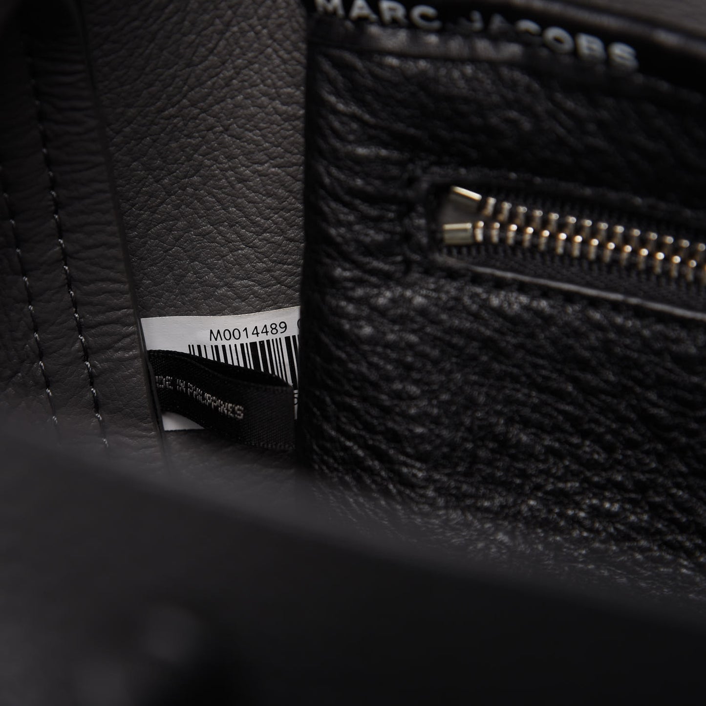 Grained Calfskin The Tag Tote Black