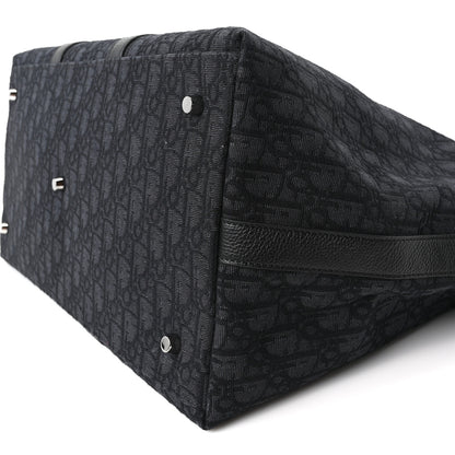 Christian Dior Maxi Oblique Jacquard Weekender 40 Black 9 of 9