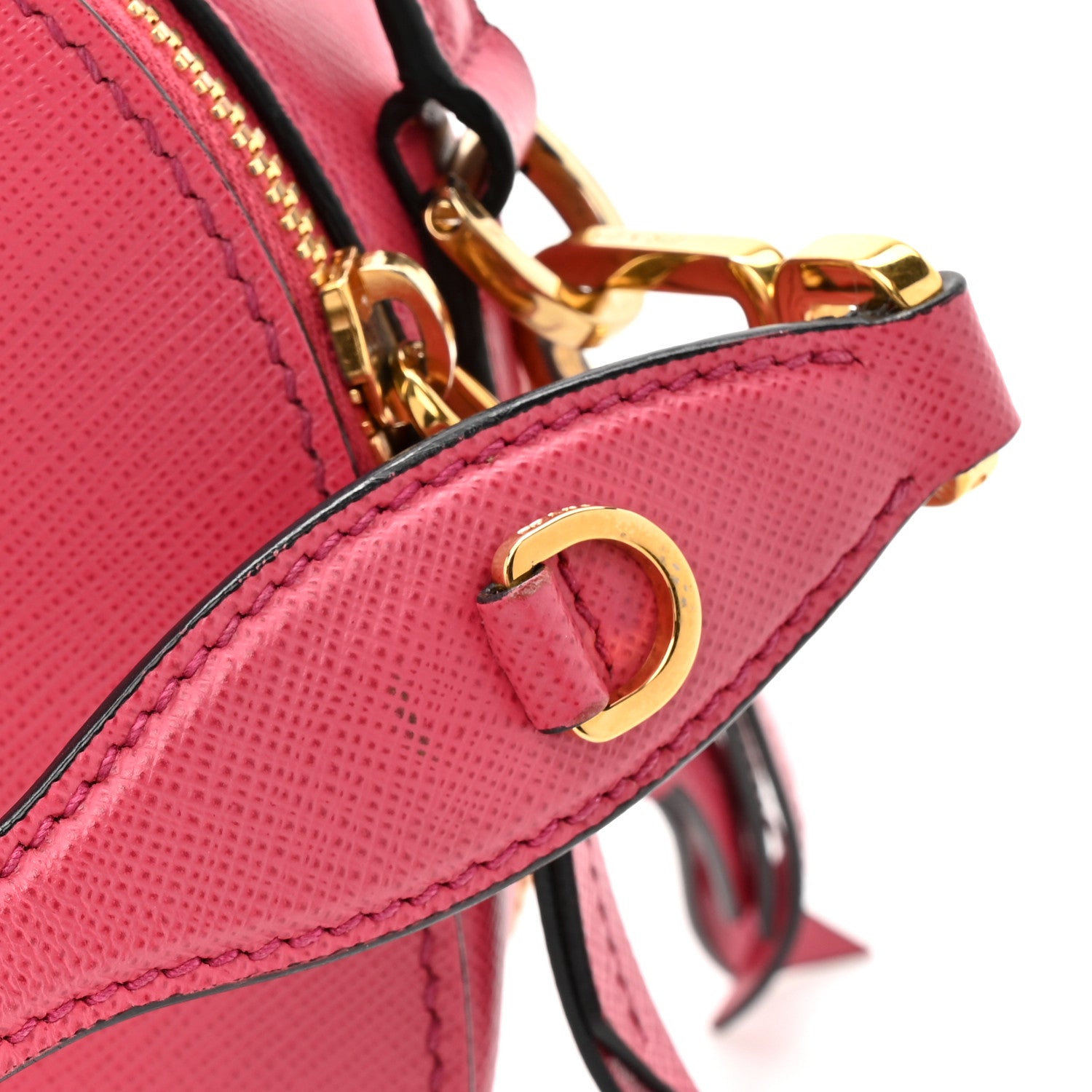 Prada Saffiano Lux Odette Crossbody Magenta 1835474 – FASHIONPHILE
