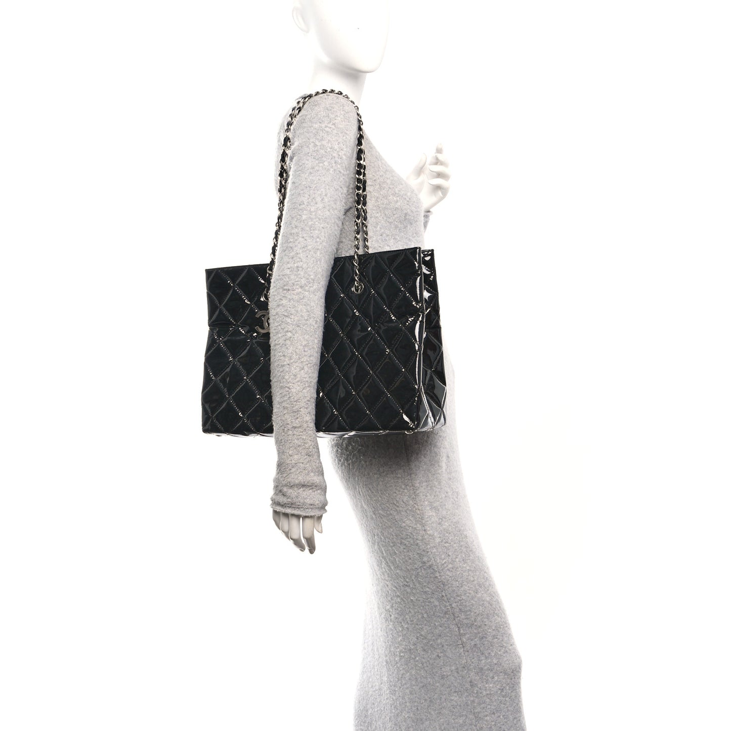 Vinyl Quilted In The Business Tote Black