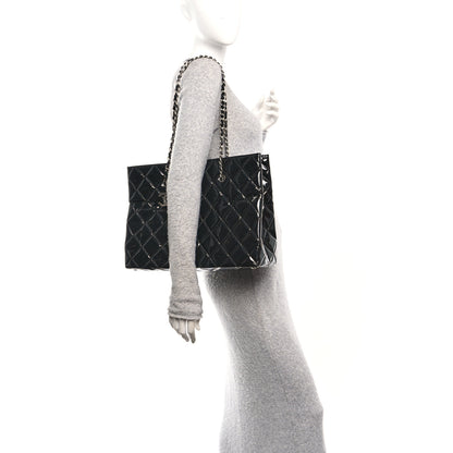 Chanel Vinyl Quilted In The Business Tote Black 2 of 10