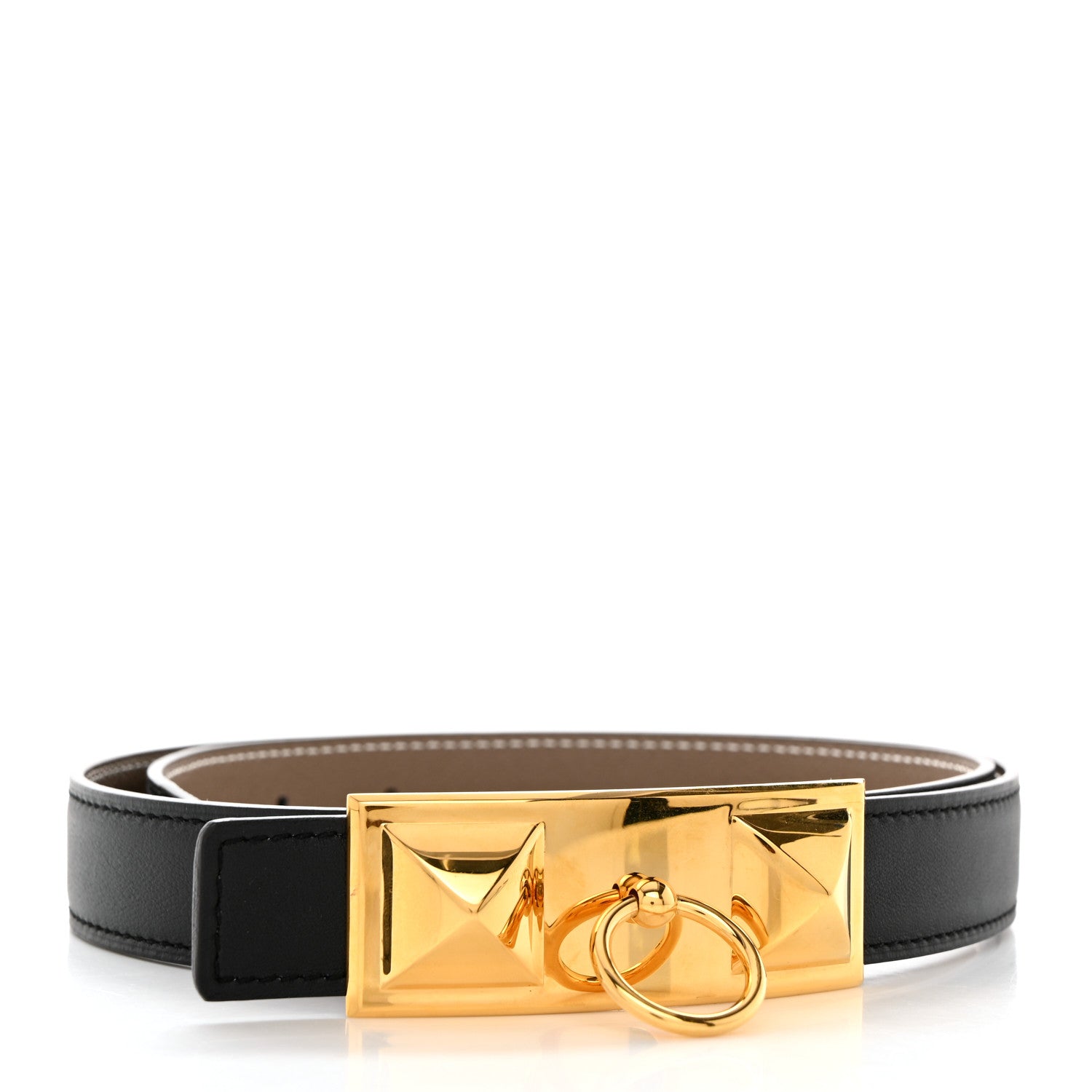Hermes Epsom Swift 24mm Sydney Belt 80 32 Etoupe Black 2 of 6