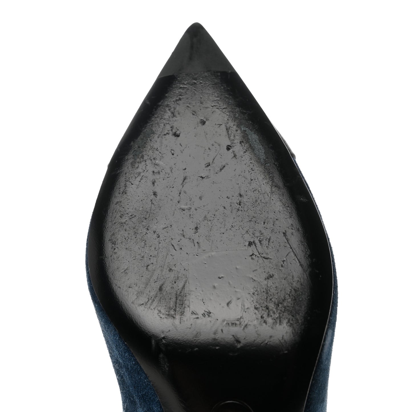 Suede Satin Cap Toe Gabrielle Pumps 40 Navy Black