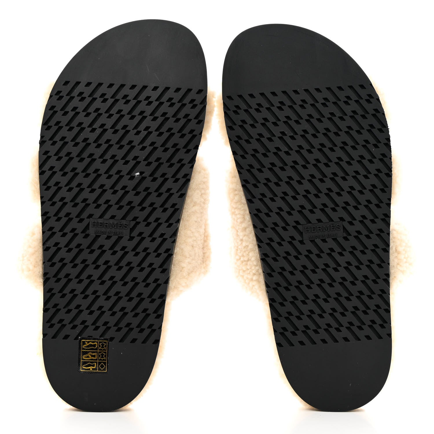 Hermes Woolskin Womens Chypre Sandals 39 Ecru 5 of 10