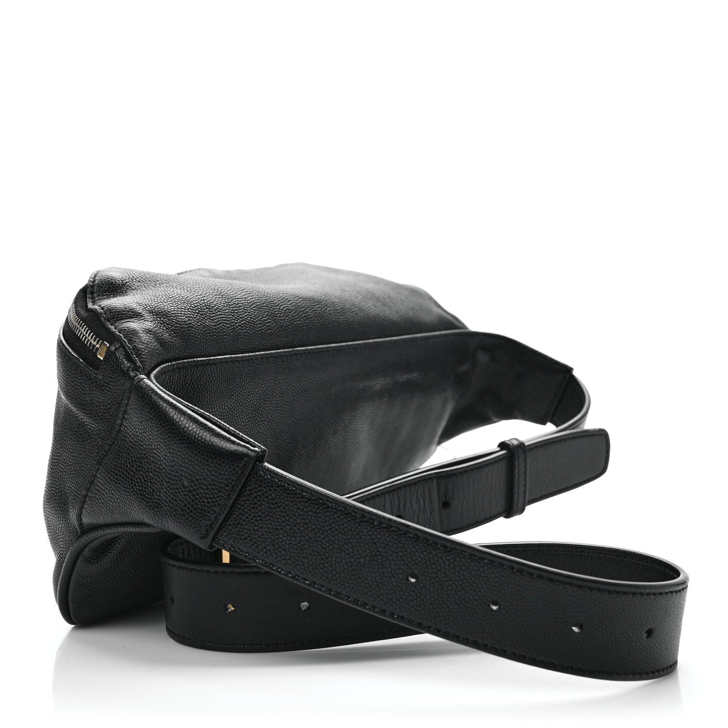 Saint Laurent Grain De Poudre Monogram Belt Bag Black 3 of 10