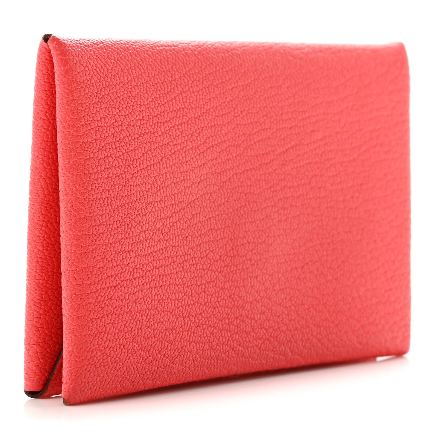 Chevre Mysore Verso Calvi Card Case Rose Texas Sienne