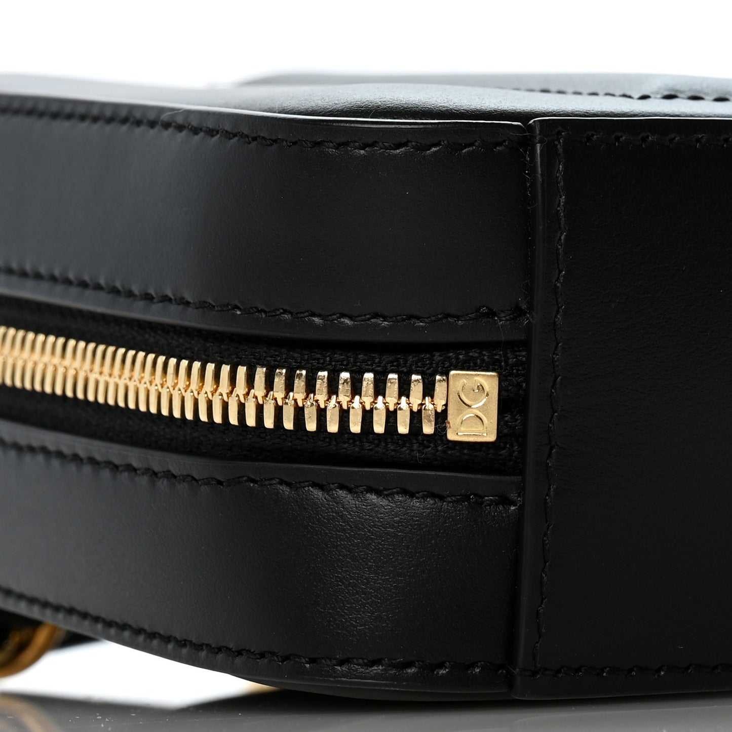 Calfskin Small DG Logo Camera Crossbody Bag Black