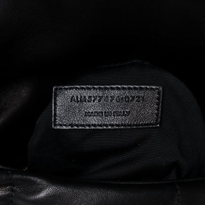 Saint Laurent Lambskin Quilted Small Loulou Puffer Monogram Chain Satchel Black 8 of 13