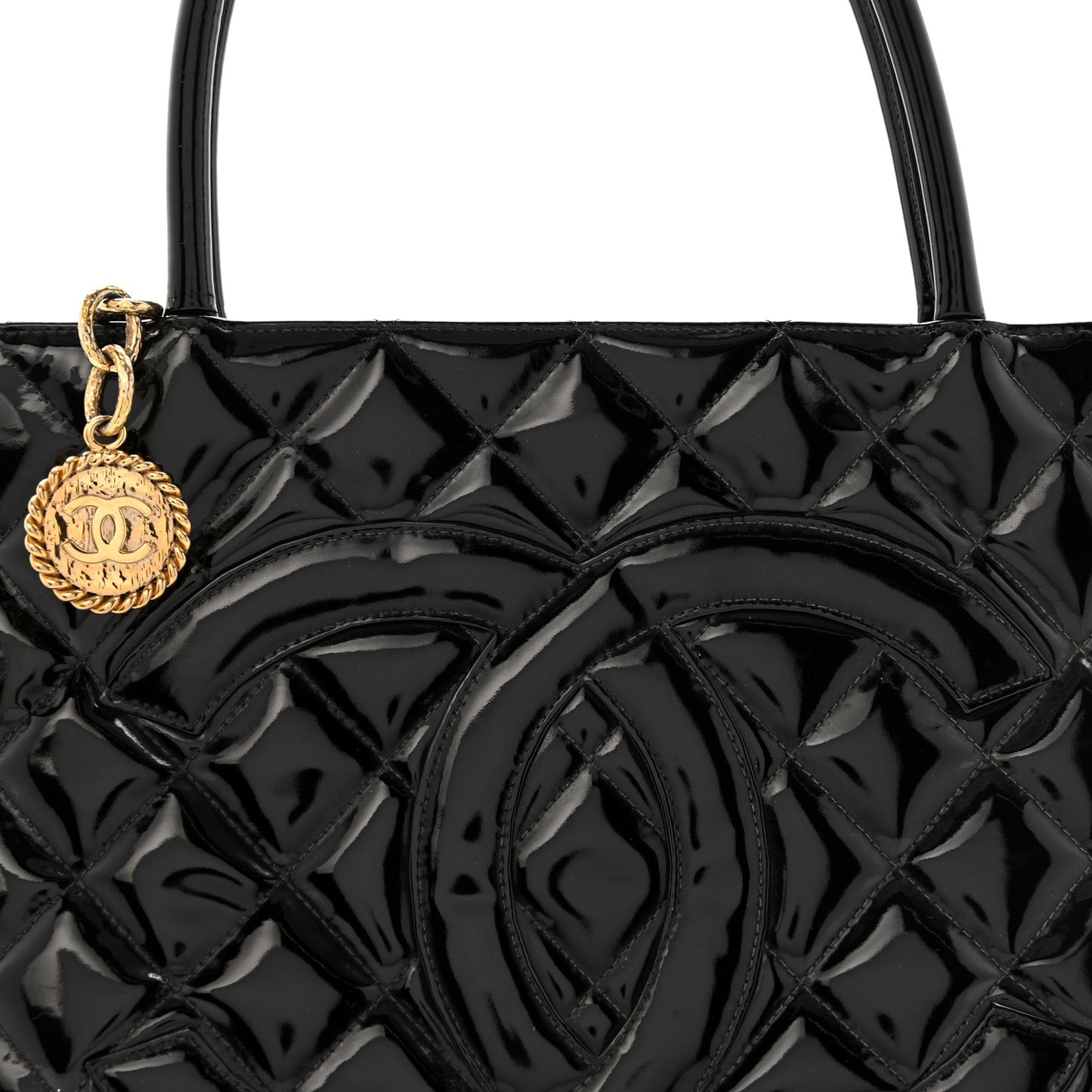 Patent Medallion Tote Black