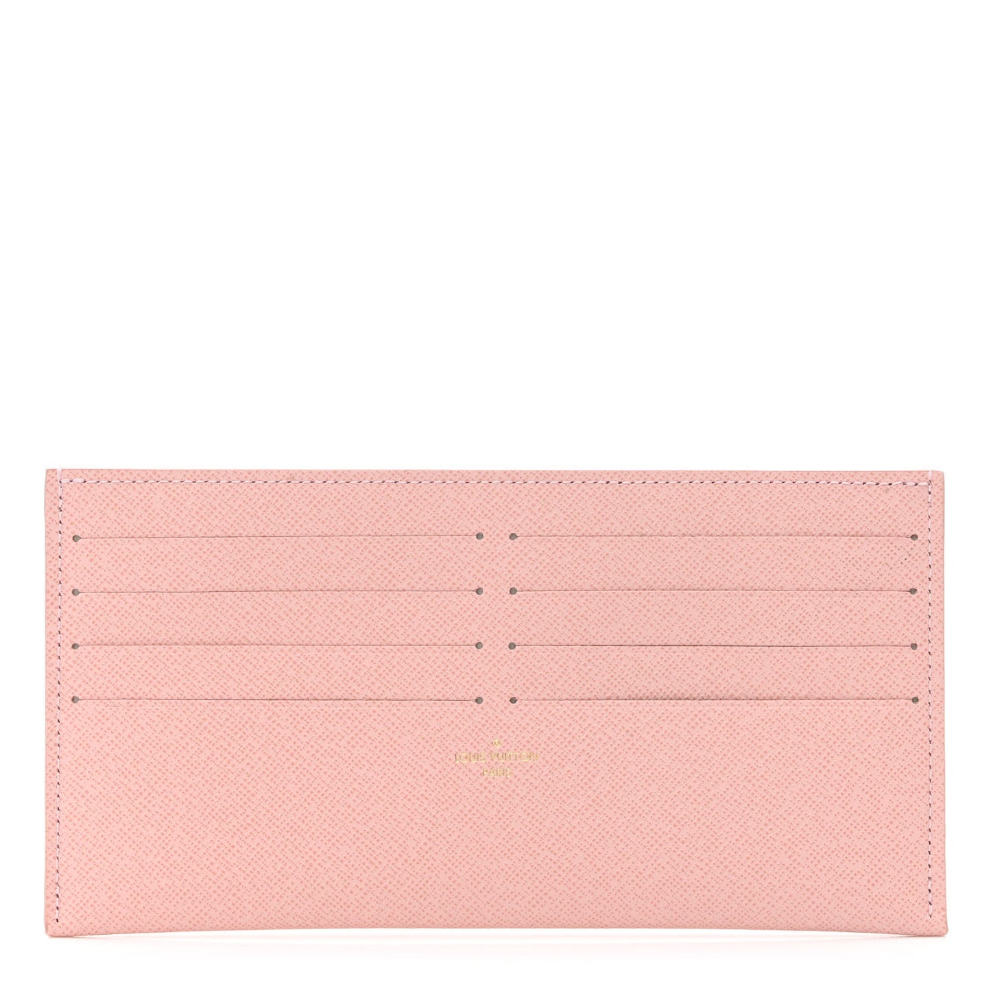 Calfskin Felicie Card Holder Insert Rose Poudre