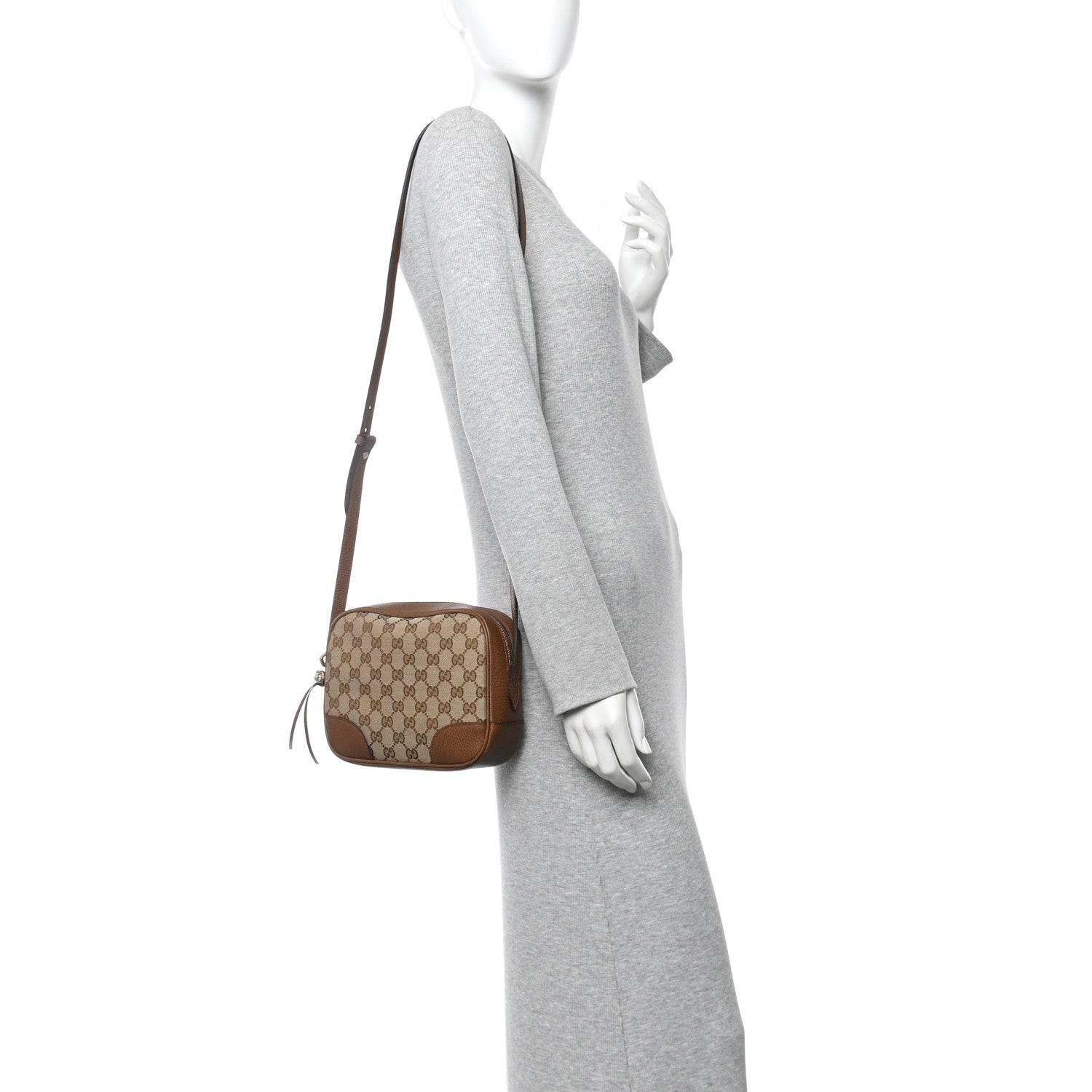 Gucci Monogram Mini Bree Messenger Bag Beige Tabacco 2 of 10