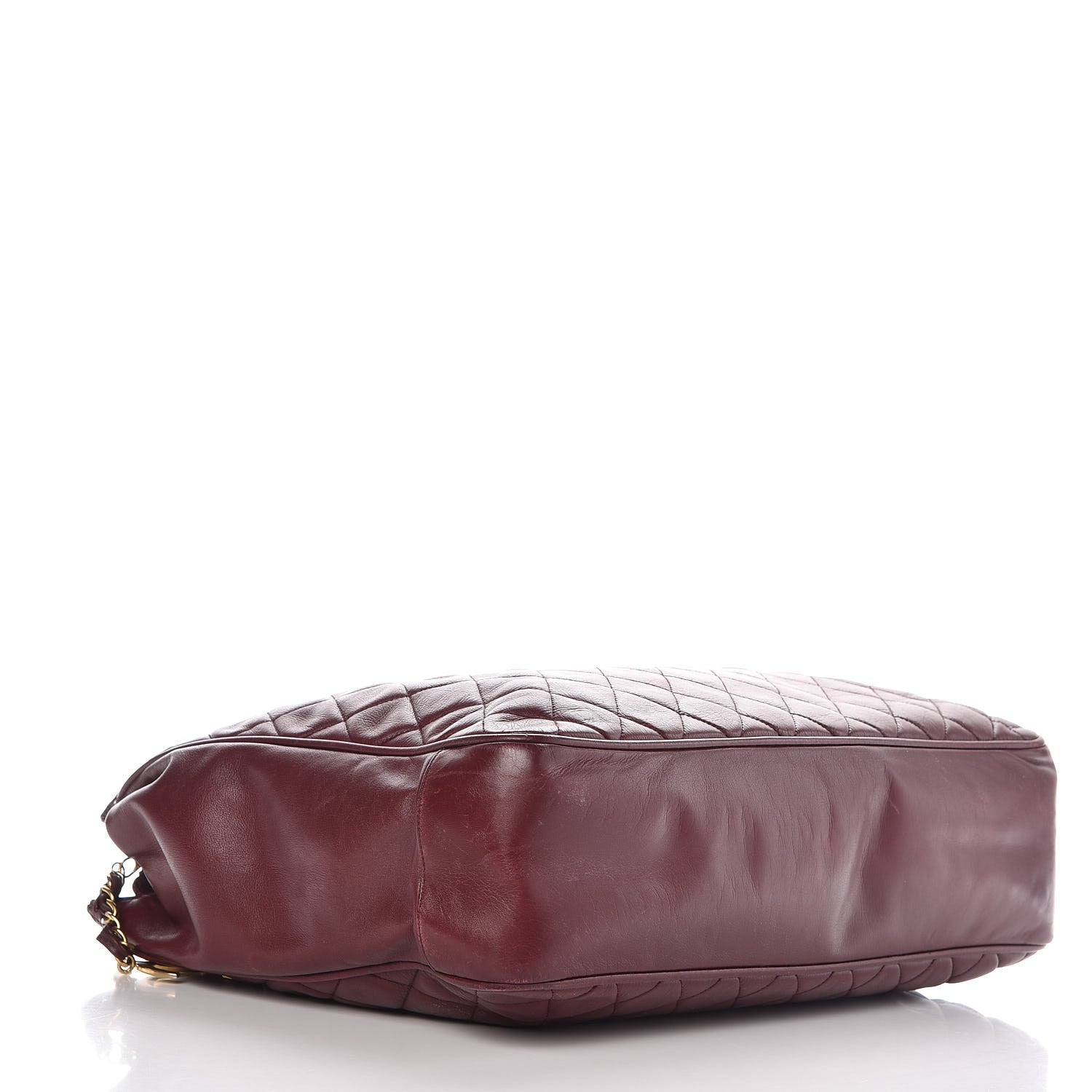 Chanel Calfskin Quilted Tote Burgundy 4 of 13