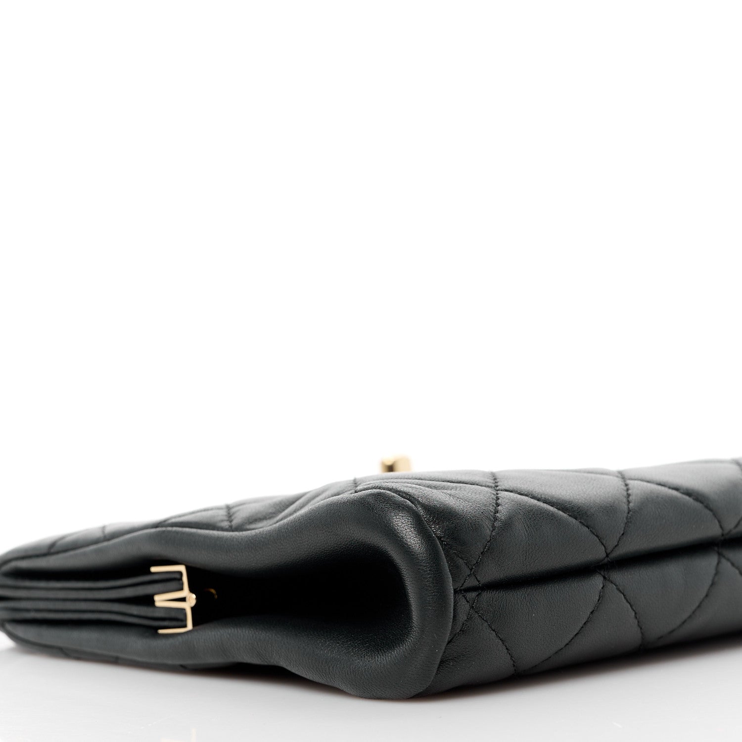 Chanel Lambskin Quilted Clutch Black 10 of 11