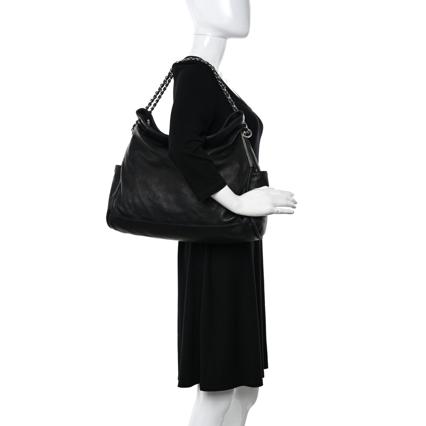 Lambskin Large Ultimate Soft Tote Black