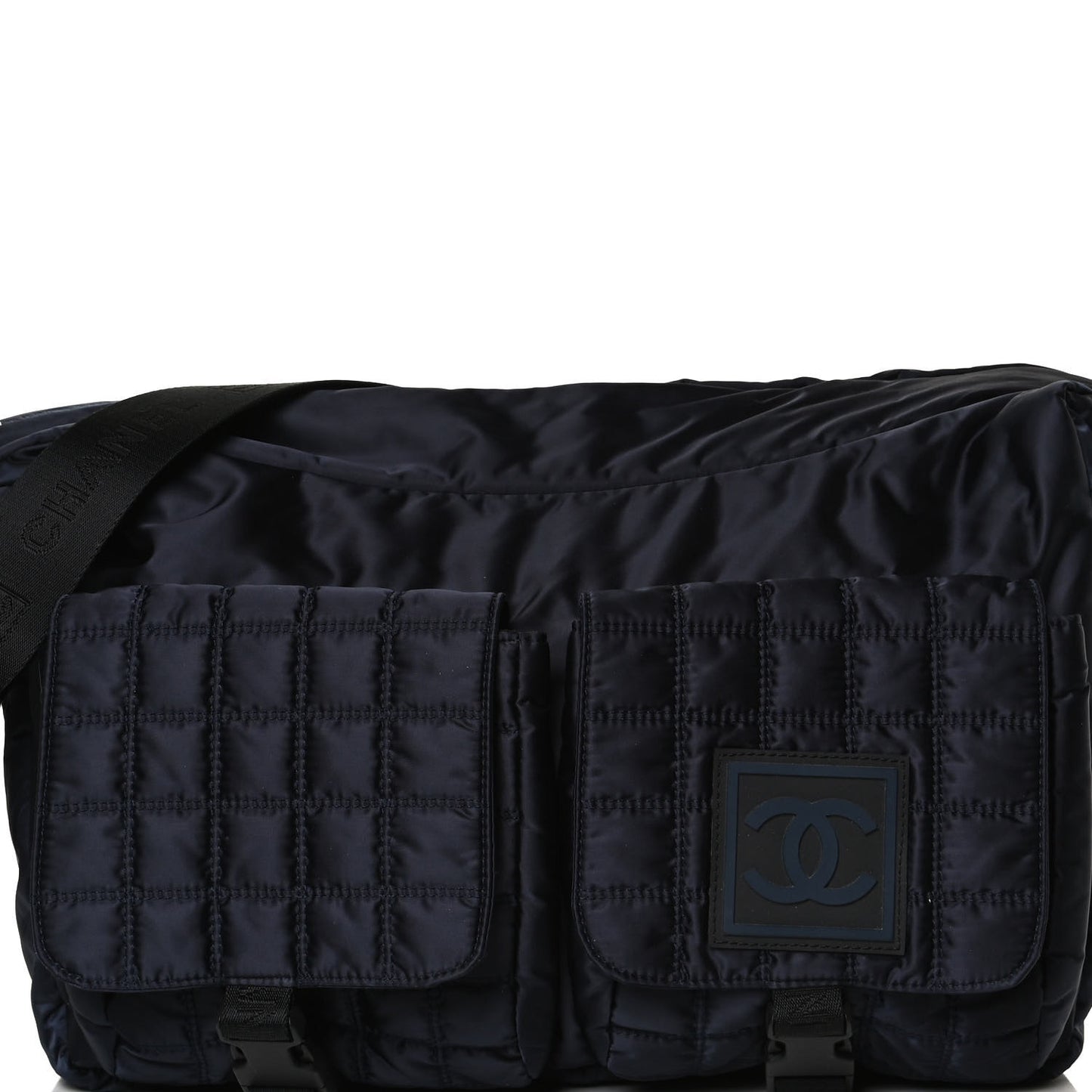 Nylon Quilted Sport CC Messenger Navy Blue