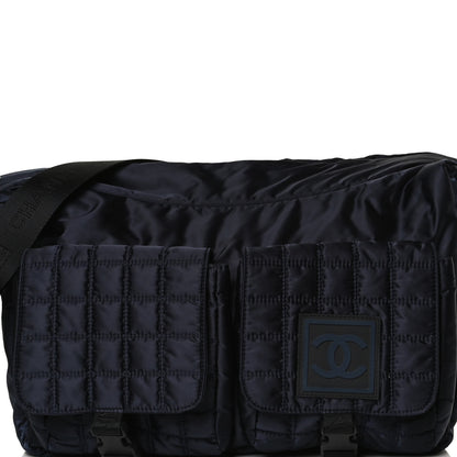 Chanel Nylon Quilted Sport CC Messenger Navy Blue 8 of 13