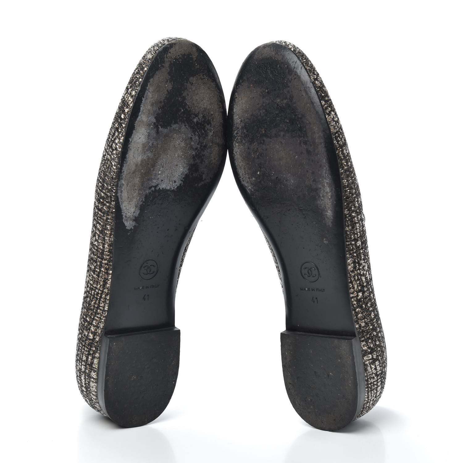 Chanel Fantasy Tweed CC Mocassin Loafers 41 Pink Black 6 of 7