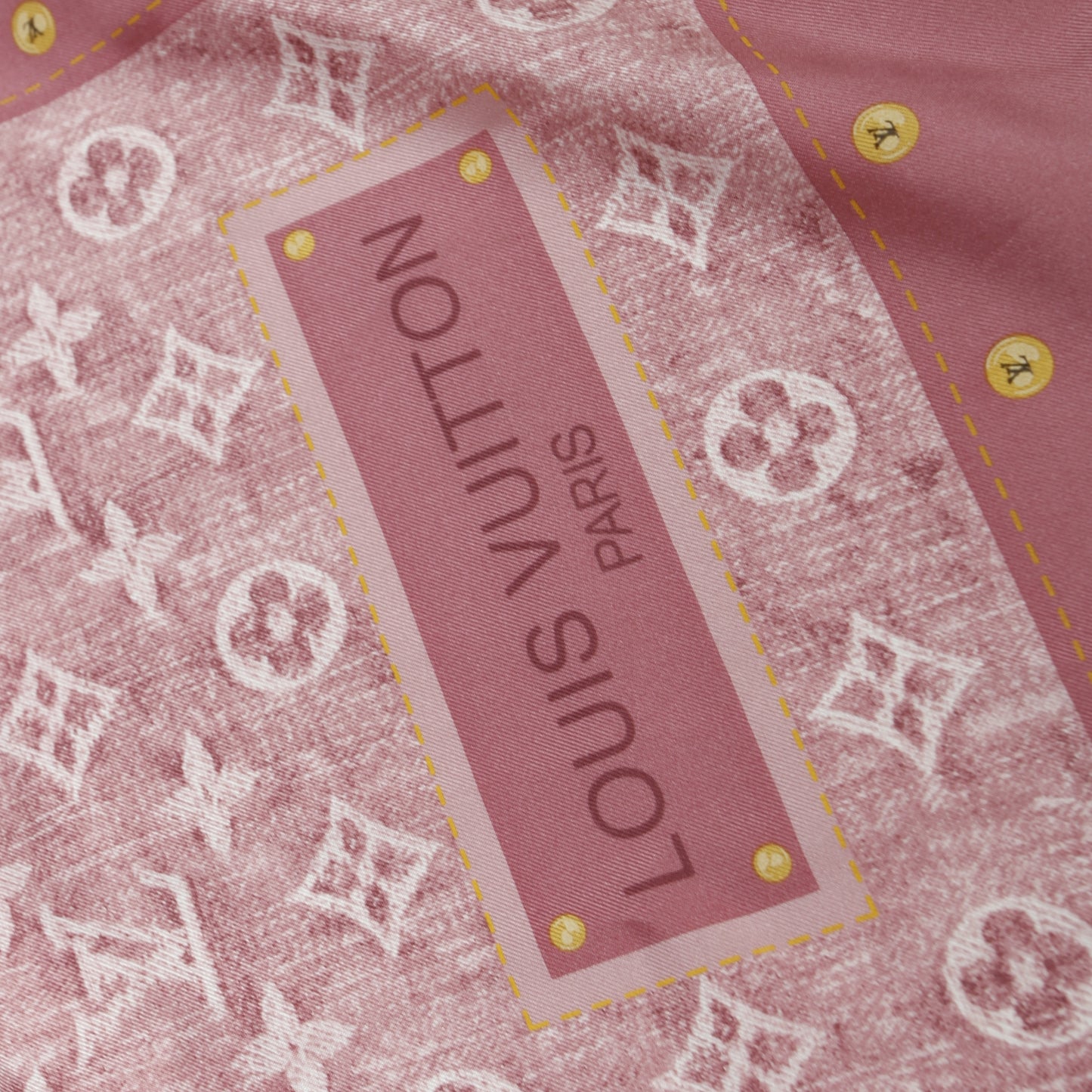 Denim Scarf Silk Monogram