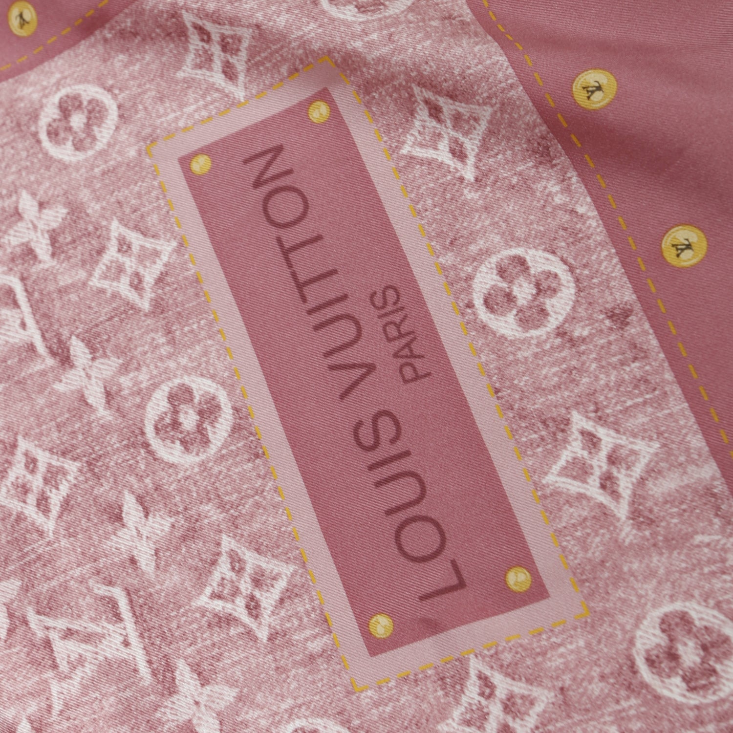 Louis Vuitton Denim Scarf Silk Monogram 3 of 6