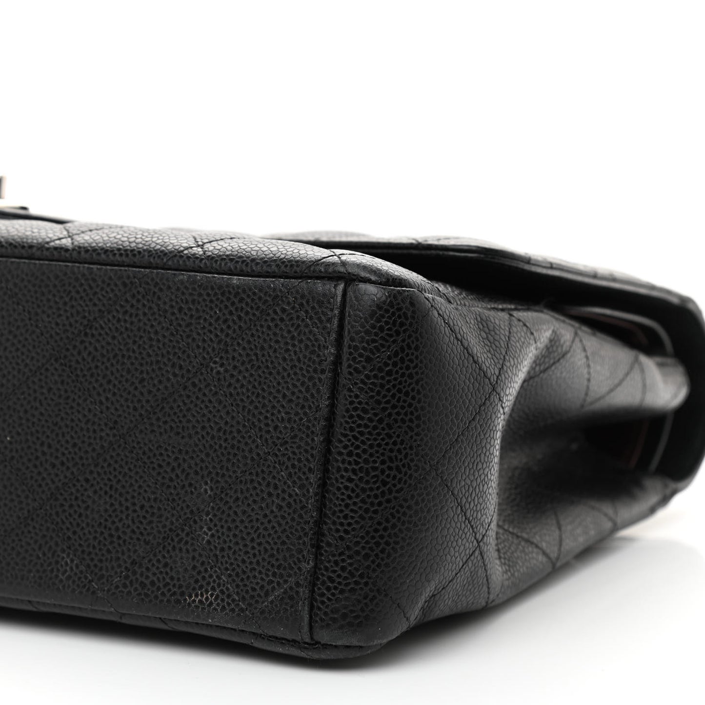 Caviar Quilted Maxi Double Flap Black