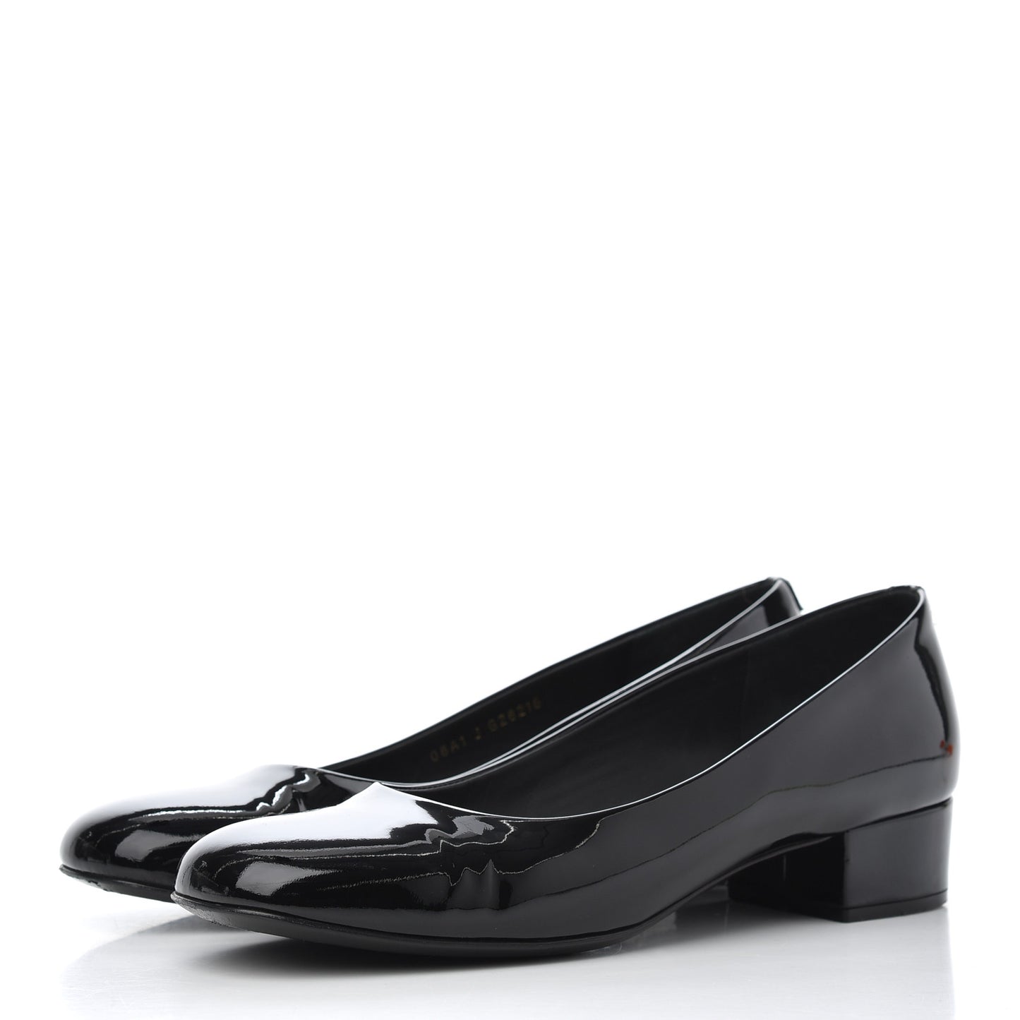 Patent Low Heel Ballerina Pumps 39.5 Black