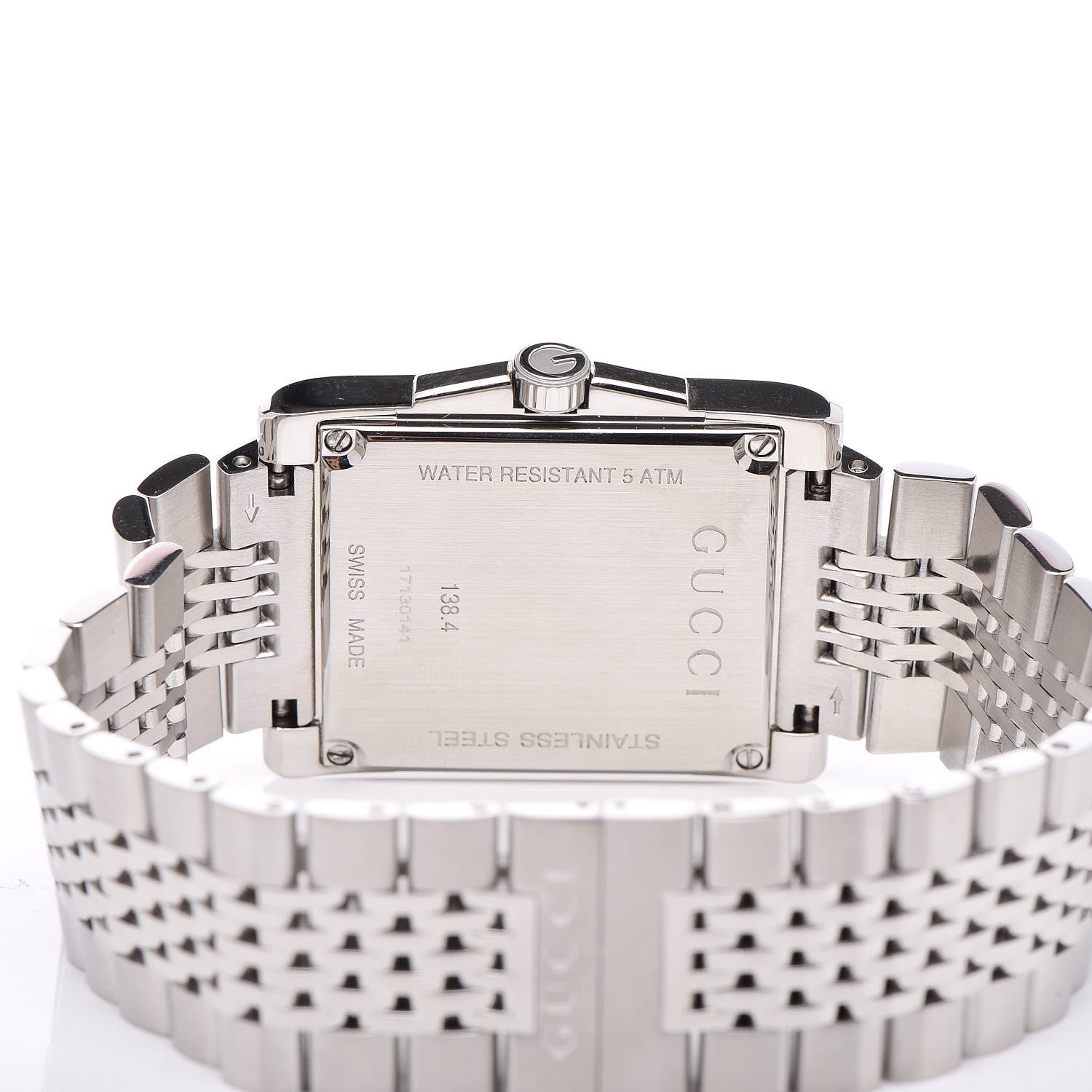 Gucci Stainless Steel 32mm G-Timeless Tank Quartz Watch Black 5 of 6