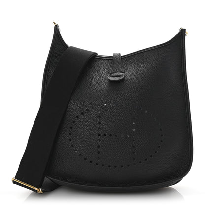 Hermes Taurillon Clemence Evelyne III PM Black 1 of 11
