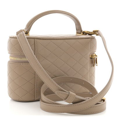 Saint Laurent Lambskin Quilted Mini Gaby Vanity Case Dark Toffee 3 of 10