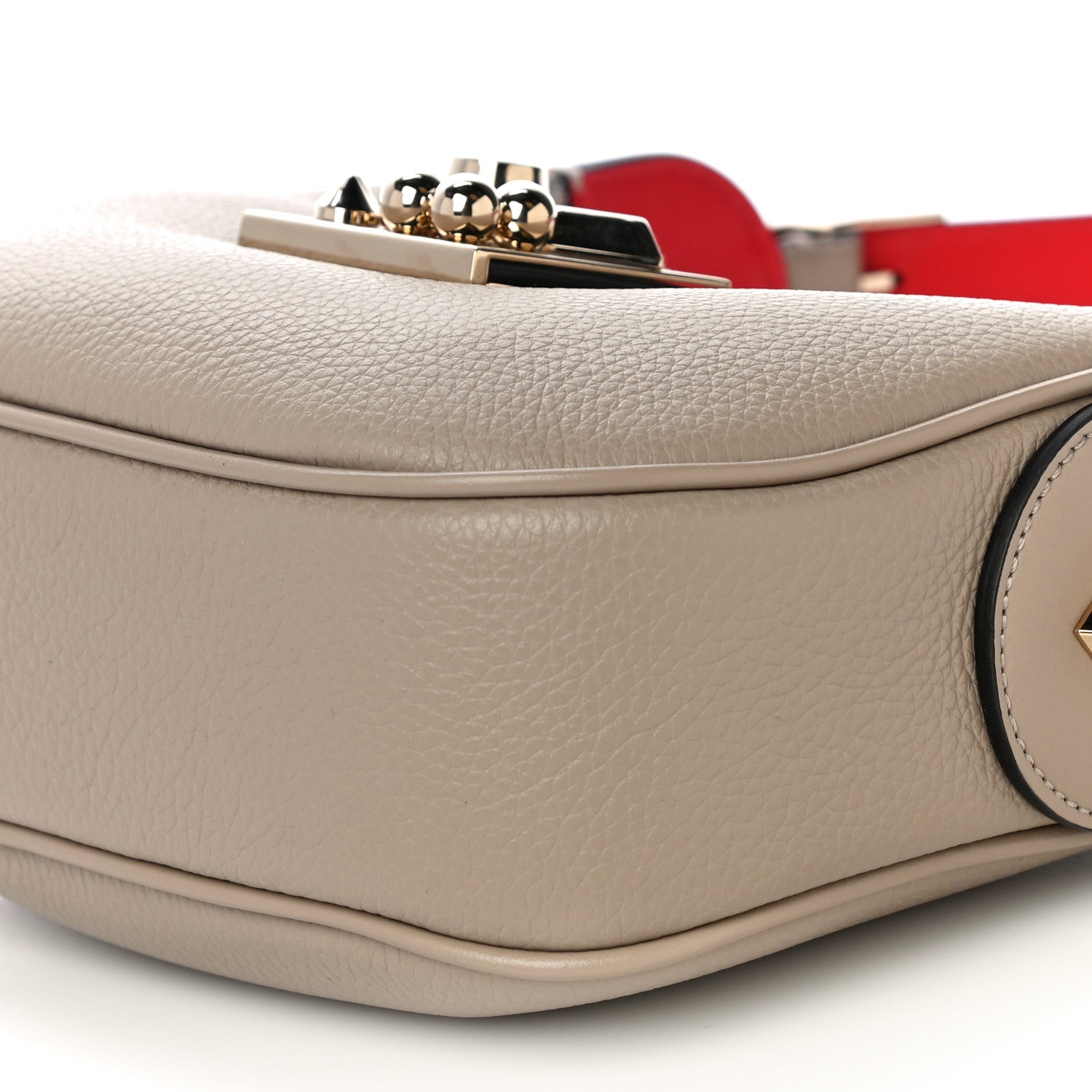 Christian Louboutin Grained Calfskin Mini Carasky Shoulder Bag Feve 9 of 10