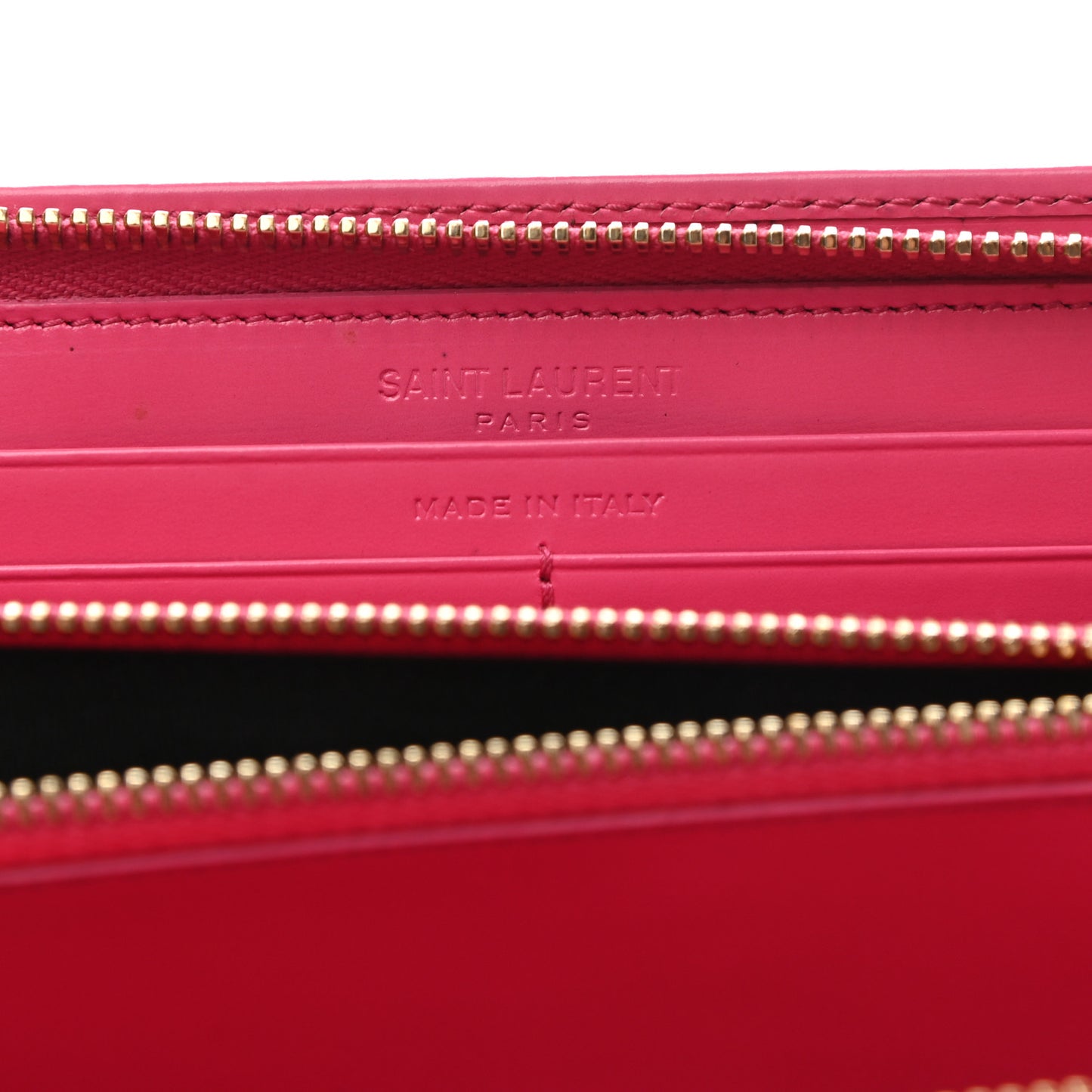 Calfskin Classic Zip Around Continental Wallet Fuchsia