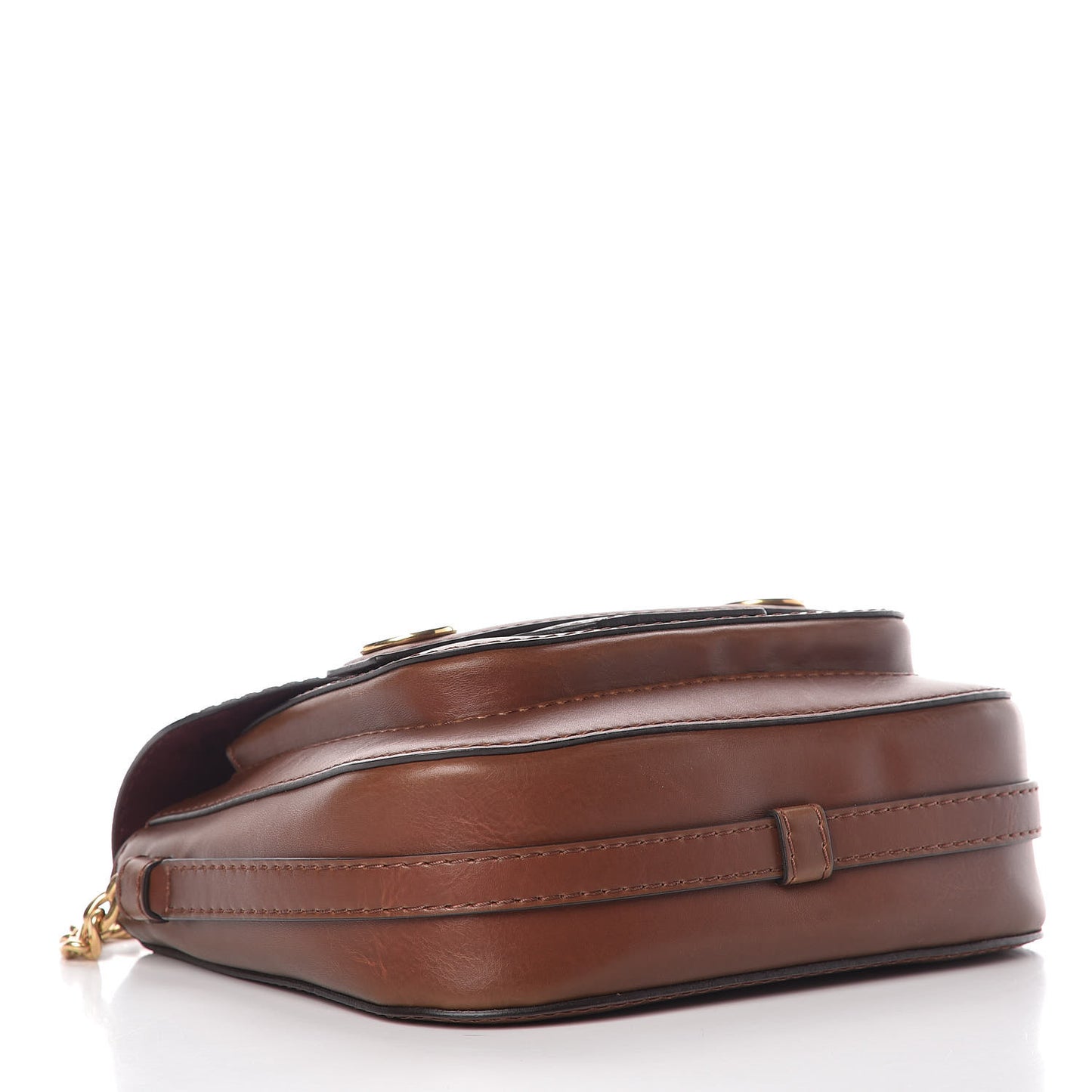 Eco Alter Nappa Popper Shoulder Bag Cognac