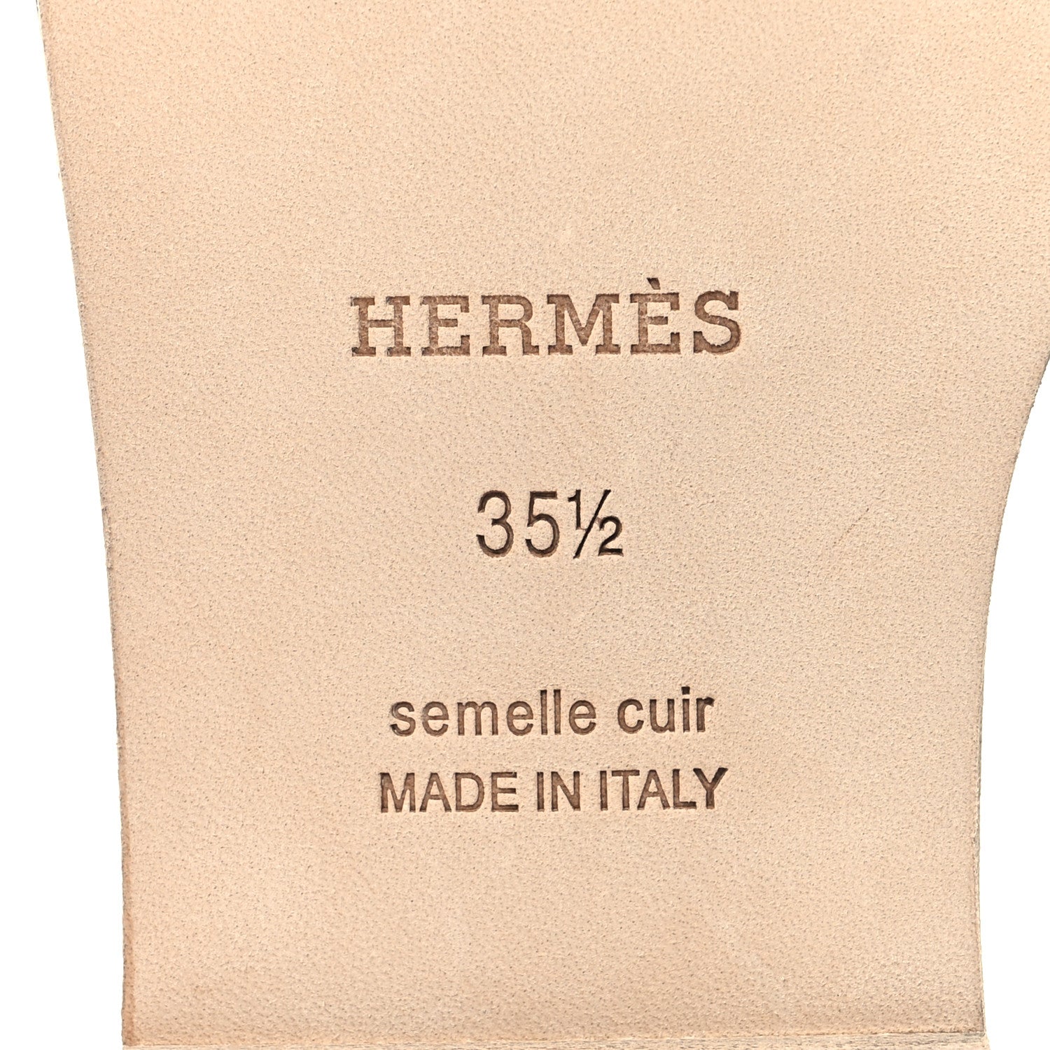 Hermes Epsom Oran Sandals 35.5 Etoupe 7 of 9