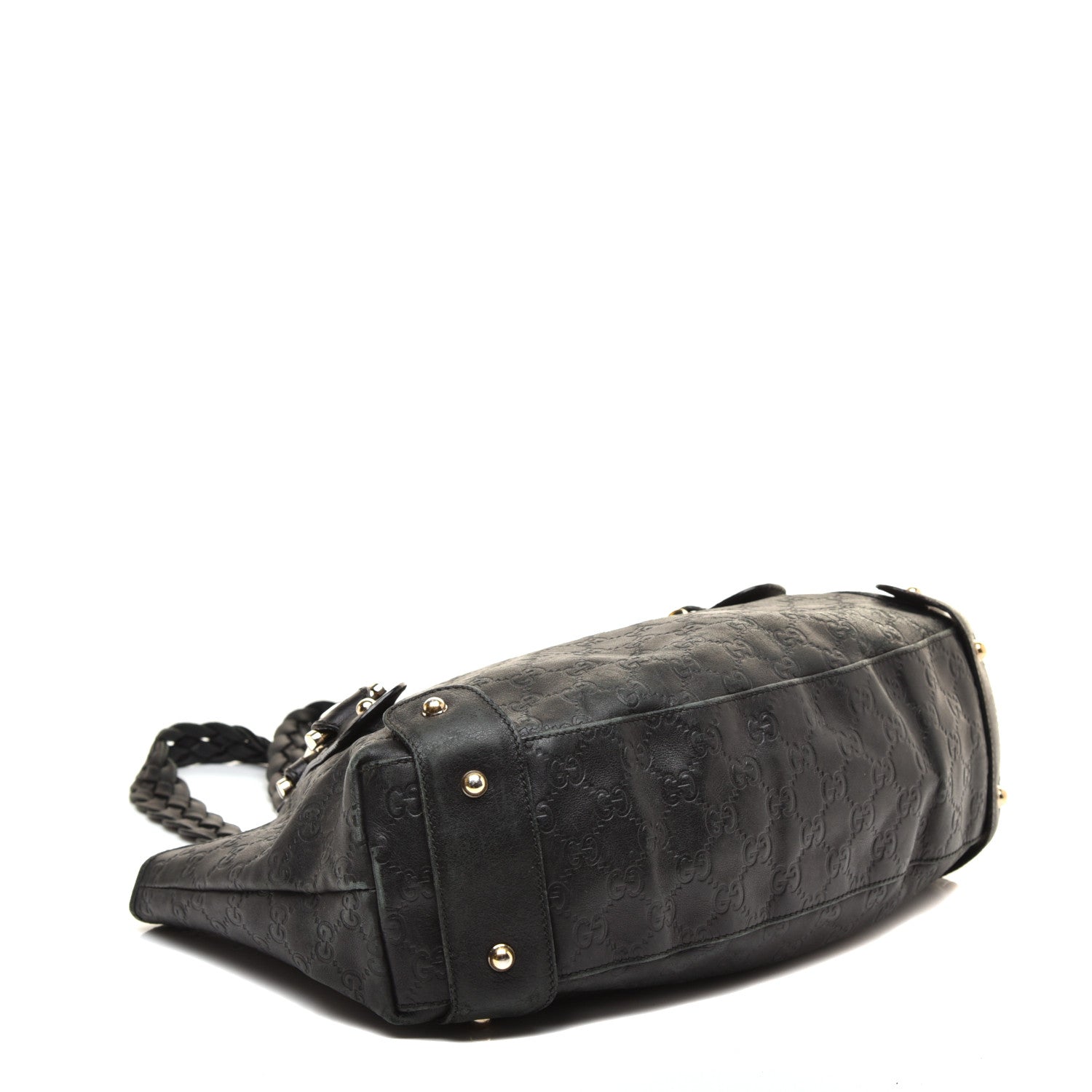 Gucci Guccissima Small Pelham Shoulder Bag Black 4 of 9
