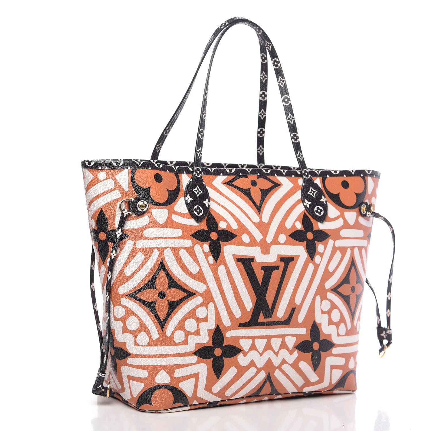 Louis Vuitton Monogram Giant Crafty Neverfull MM Creme Caramel 3 of 13