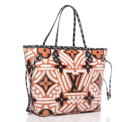 Louis Vuitton Monogram Giant Crafty Neverfull MM Creme Caramel 3 of 13