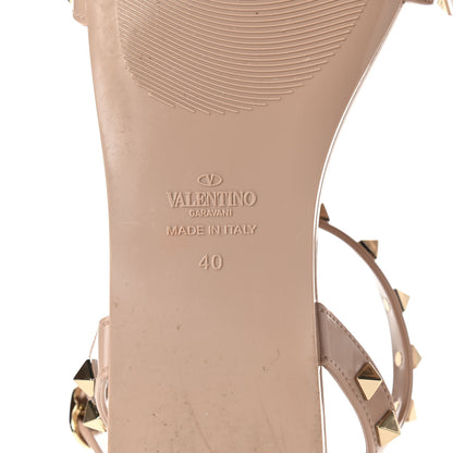 Valentino Garavani PVC Jelly Rockstud Caged Sandals 40 Poudre 6 of 10