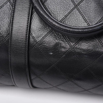Chanel Calfskin Stitched CC Boston Black 9 of 18