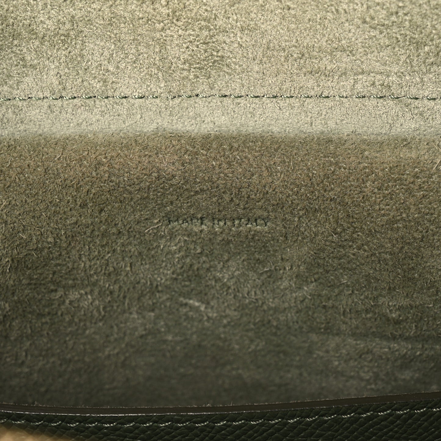 Grained Calfskin Micro Belt Bag Army Green