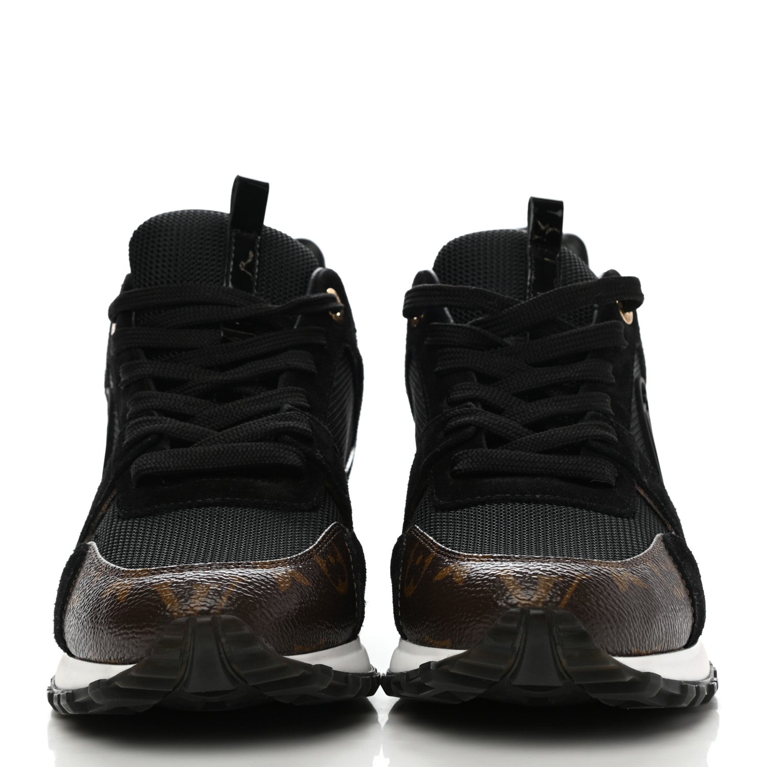 Louis Vuitton Suede Monogram Run Away Sneakers 38 Black 3 of 8