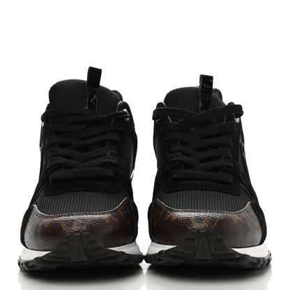 Louis Vuitton Suede Monogram Run Away Sneakers 38 Black 3 of 8