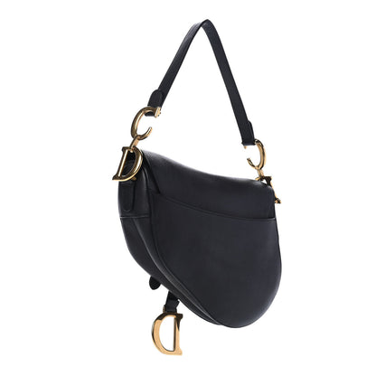 Christian Dior Grained Calfskin Saddle Bag Black 2 of 4