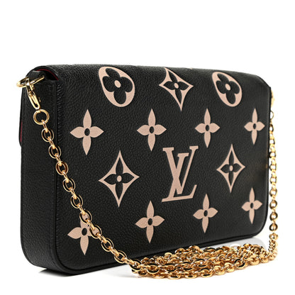Louis Vuitton Empreinte Monogram Giant Felicie Pochette Black Beige 4 of 11