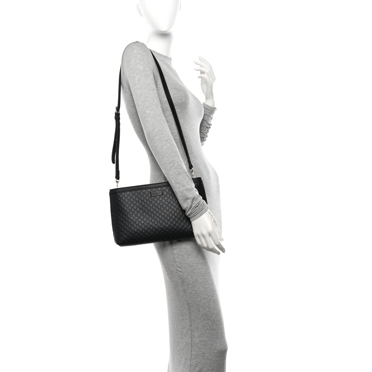 Microguccissima Flat Crossbody Black