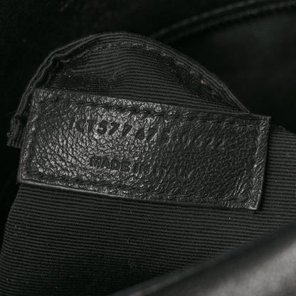 Saint Laurent Lambskin Quilted Monogram Monochrome Medium Loulou Puffer Chain Satchel Black 7 of 12