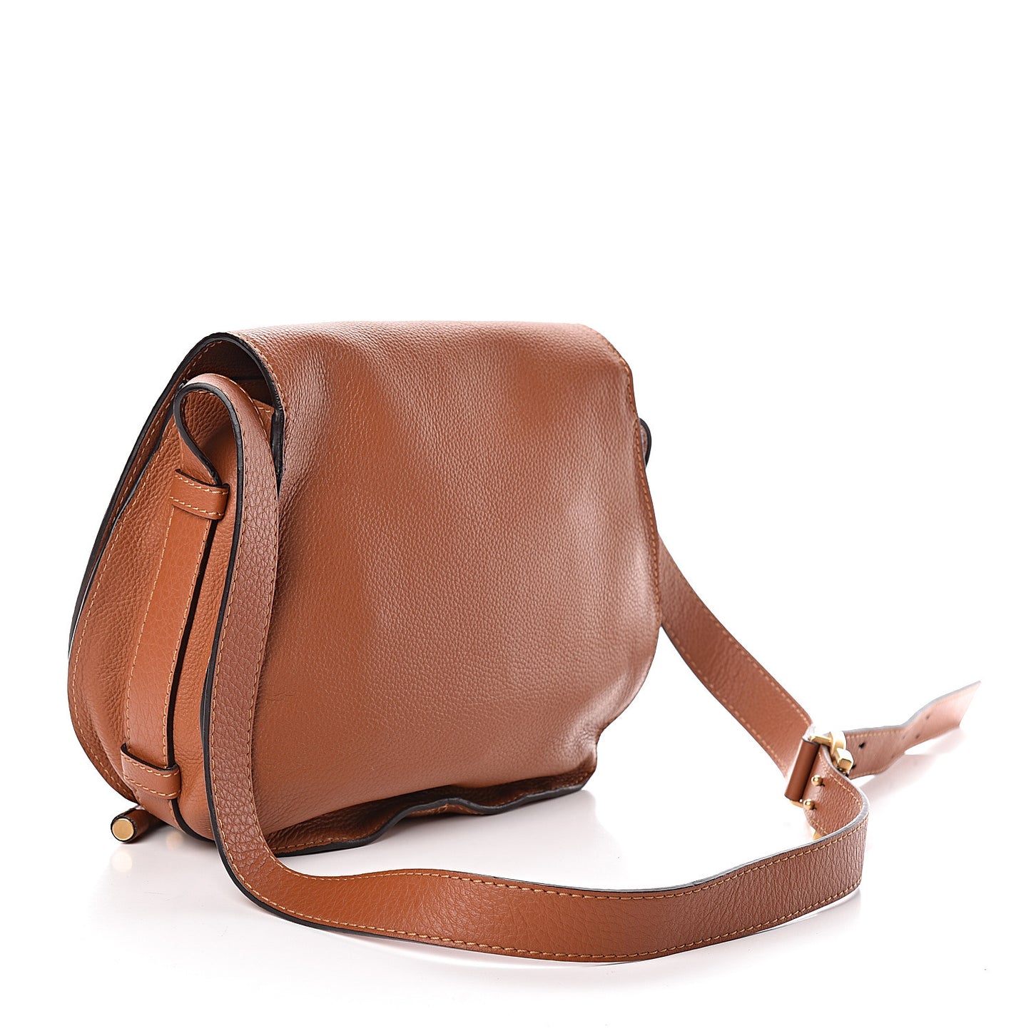 Calfskin Medium Marcie Round Crossbody Bag Tan