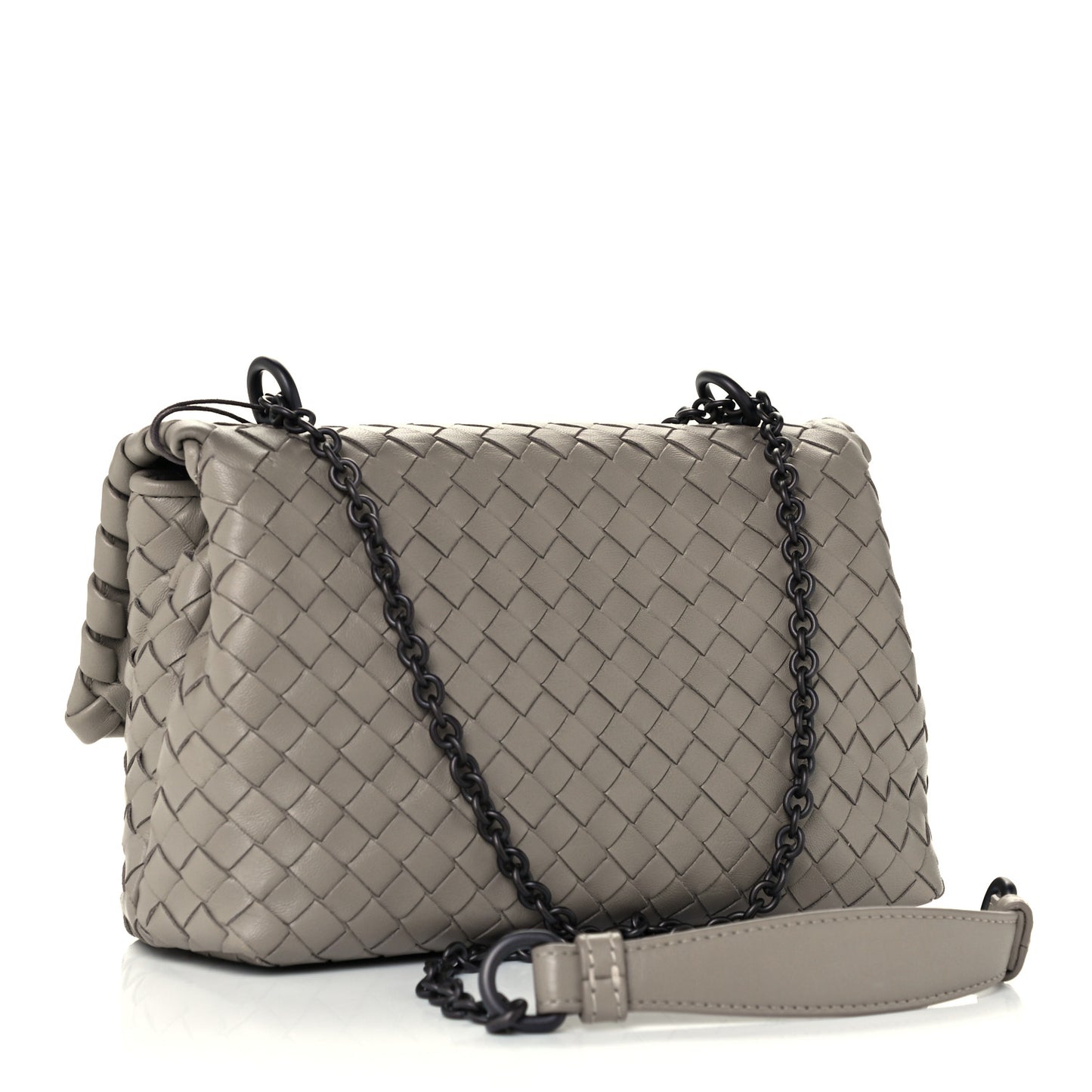 Nappa Intrecciato Baby Olimpia Shoulder Bag Limestone