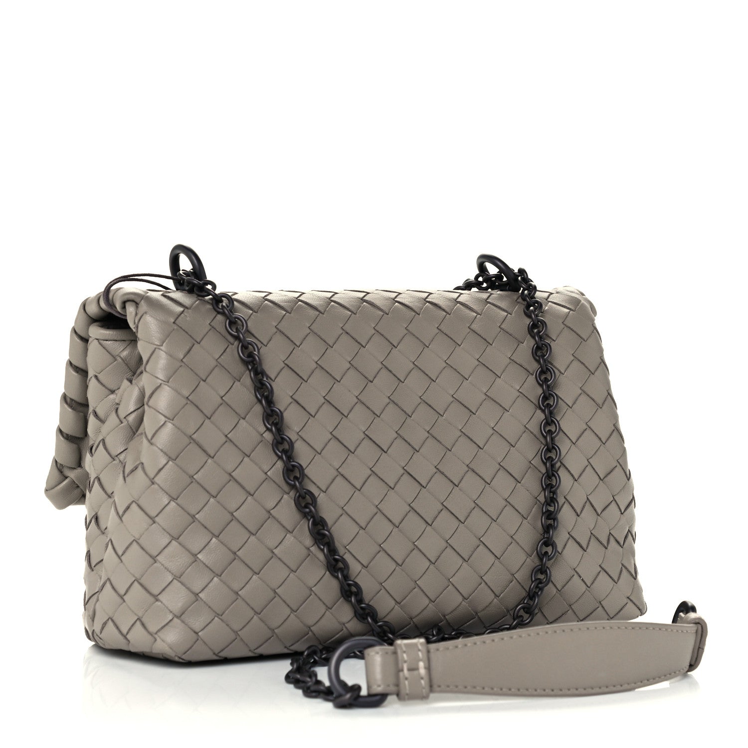 Bottega Veneta Nappa Intrecciato Baby Olimpia Shoulder Bag Limestone 3 of 10