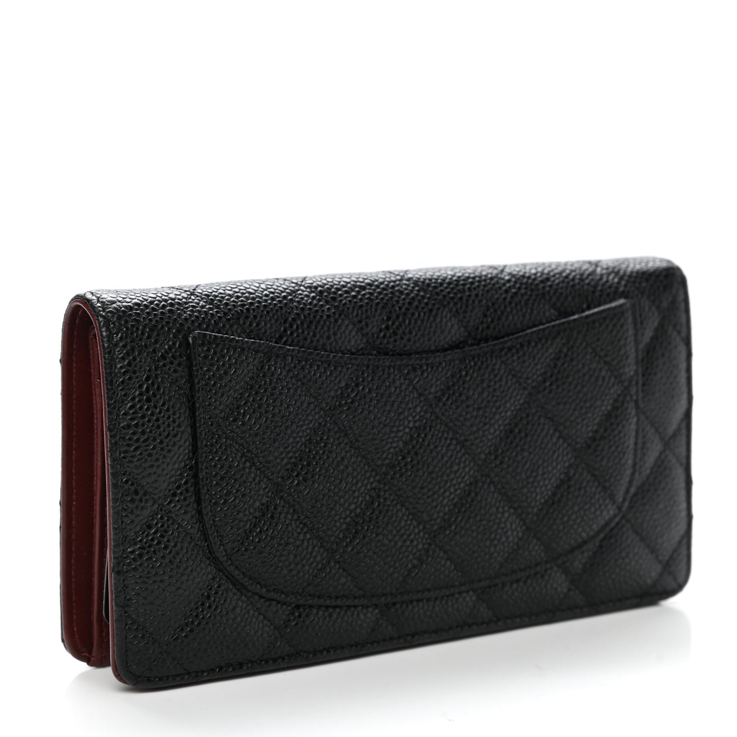 Caviar Quilted Yen Wallet Black