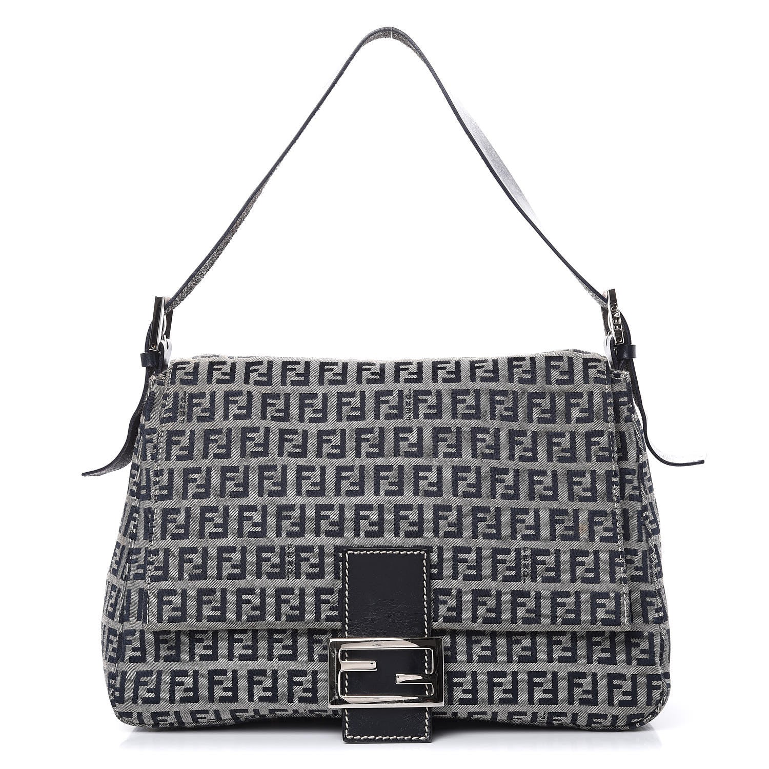 Fendi Zucchino Mama Baguette Navy 1 of 13