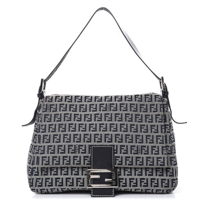 Fendi Zucchino Mama Baguette Navy 1 of 13